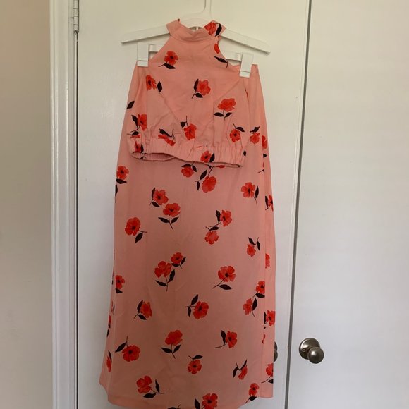 Pink Linen Floral 2-piece Set XS - Picture 5 of 12